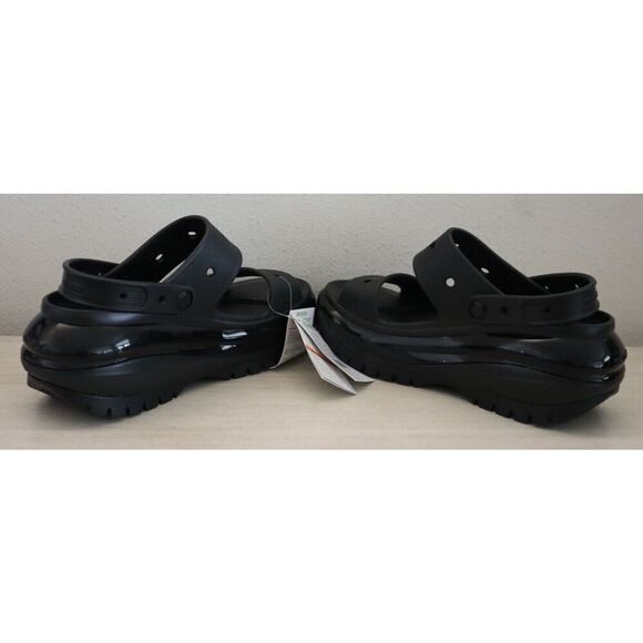 Crocs 207989-001 Unisex Women's Sz 11 Men's 9 Black Mega Crush Platform Sandals - Picture 10 of 11